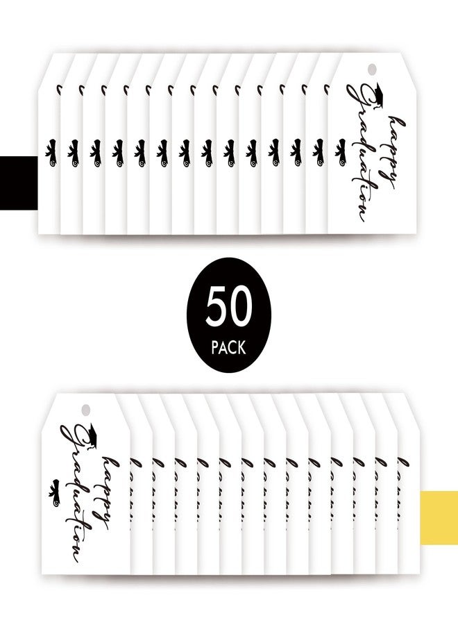 FORSHEEP 50pcs Happy Graduation Thank You Tags, Class of 2026 Gift Tag with String for Grad Party, Congrats Grad Thank You Paper Tags for Graduation Party Favors - Image 3